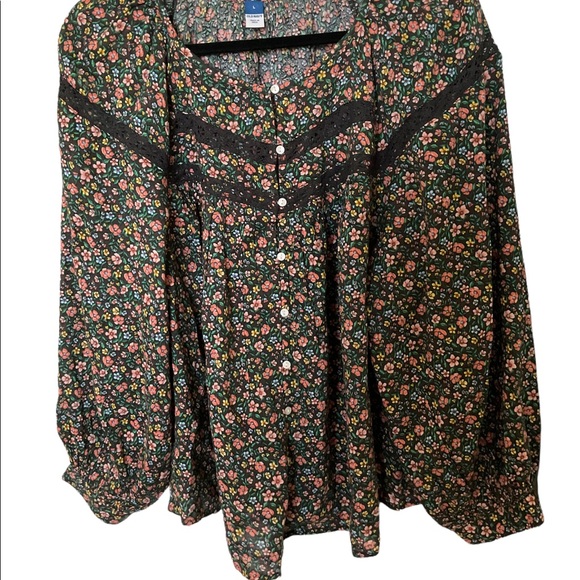New old navy floral blouse woman’s - Picture 5 of 14